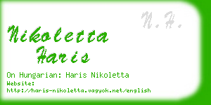 nikoletta haris business card